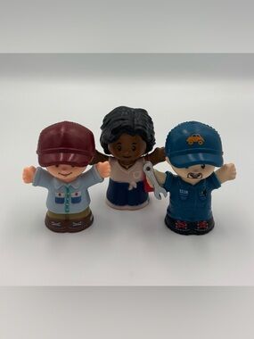 Little People Fischer Price Toy Figure Lot Farmer Car Mechanic African Lady Mom
